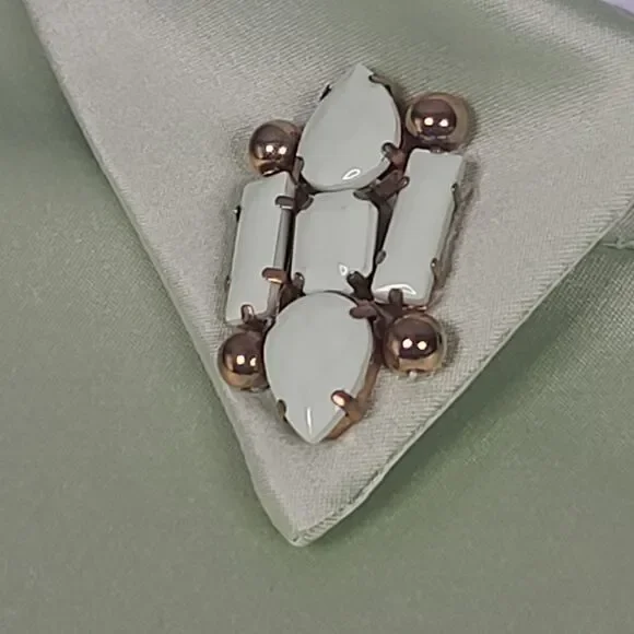 Mangano Green Satin Midi Dress, Women's Small - Picture 3 of 15